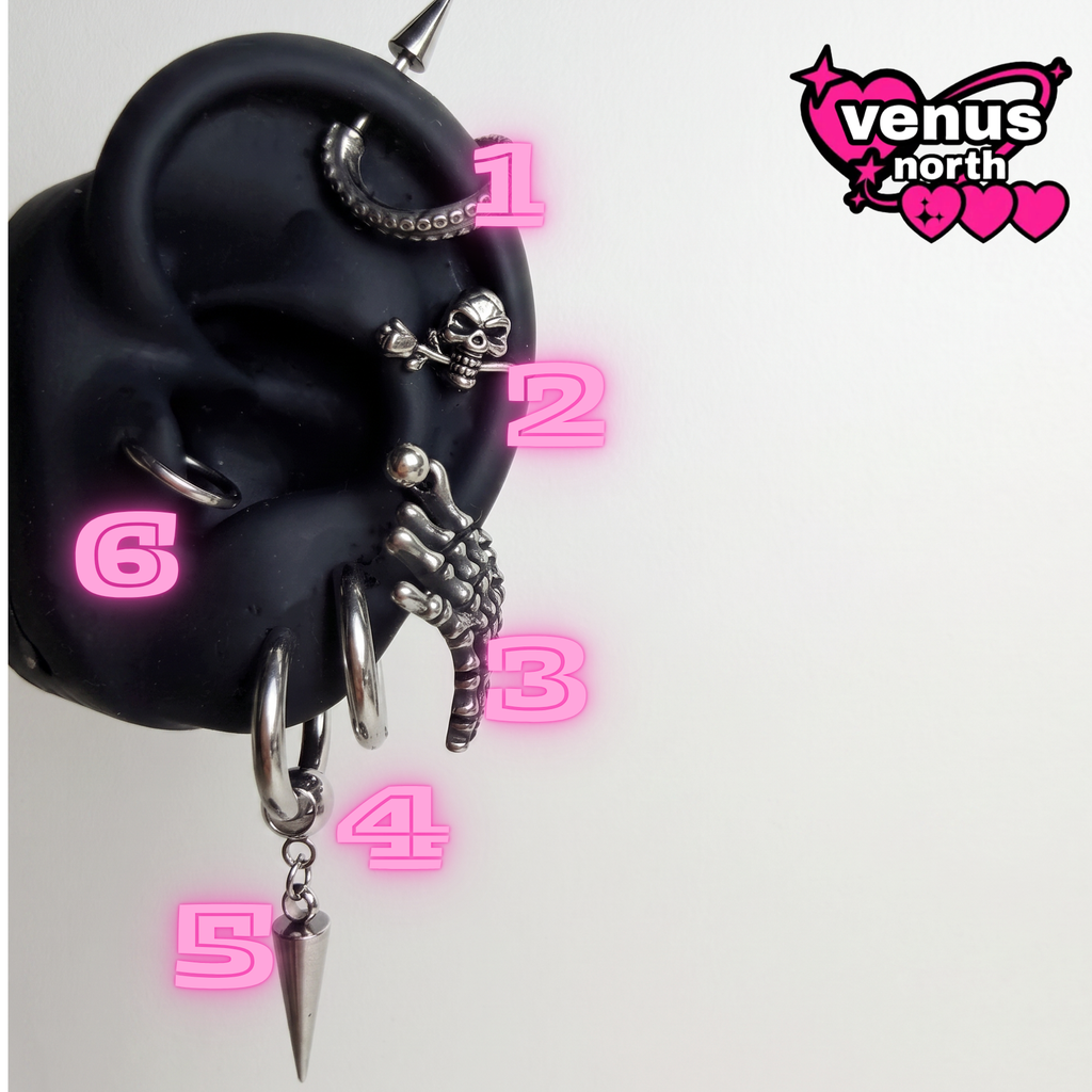 Skeleton ear stack