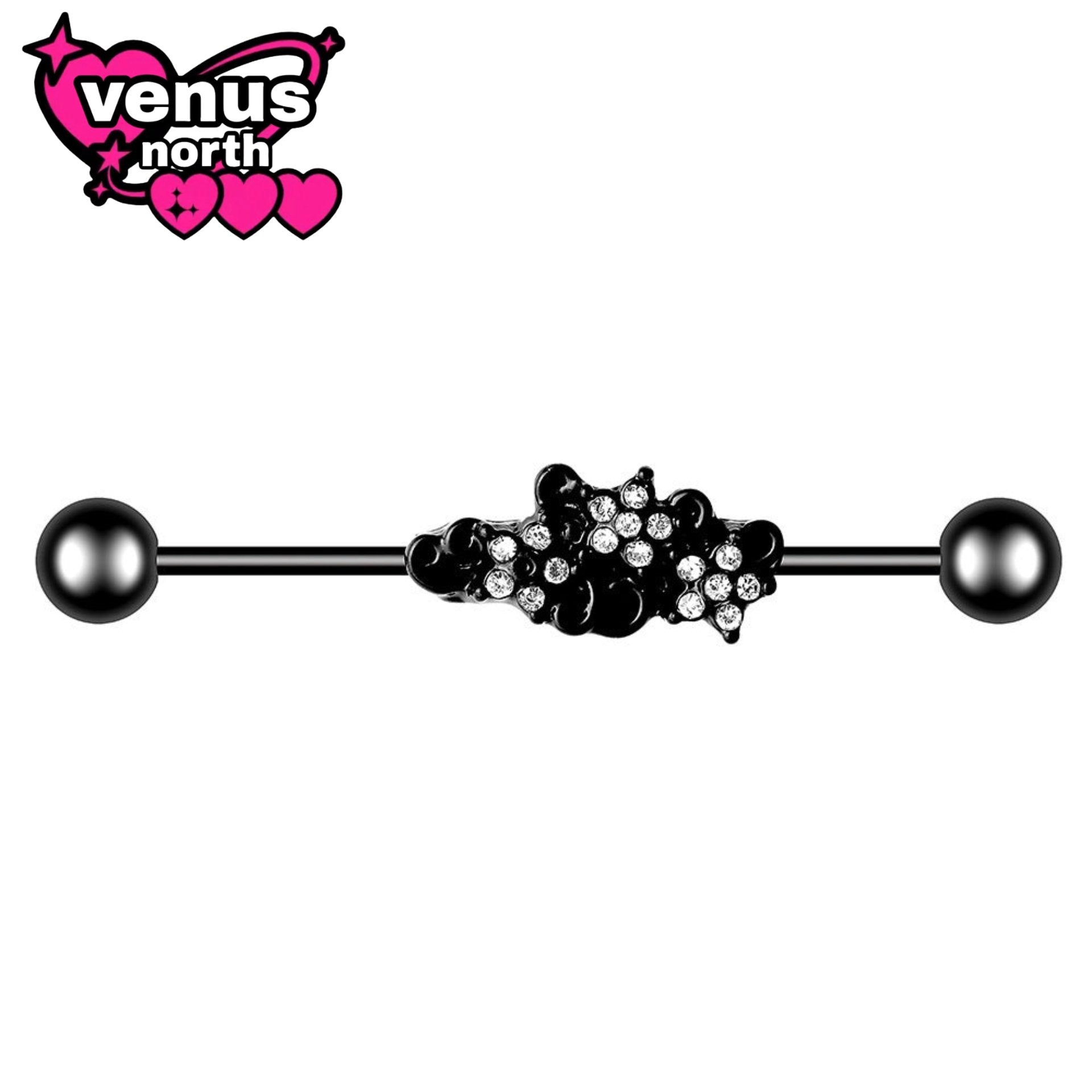 Flower & infinity industrial barbell - mix and match