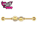 Flower & infinity industrial barbell - mix and match