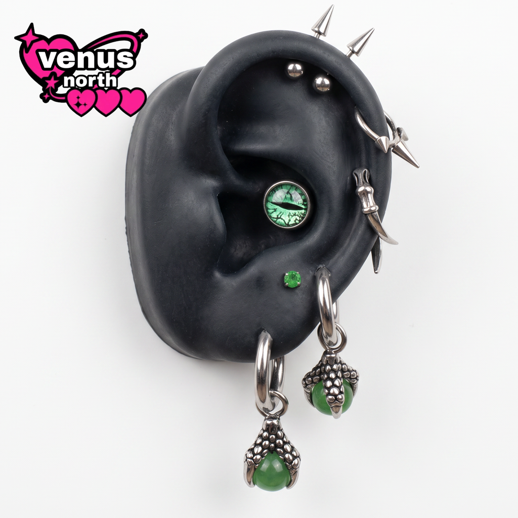 Green snake ear stack