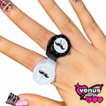 Vintage mustache dial watch ring