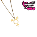 Genderfluid symbol pendant necklace