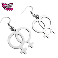 Sapphic symbol dangle earring