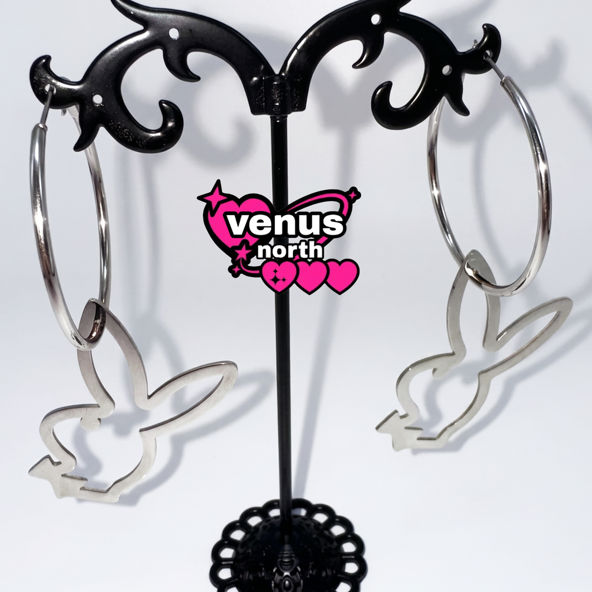 Bunny hoop earrings