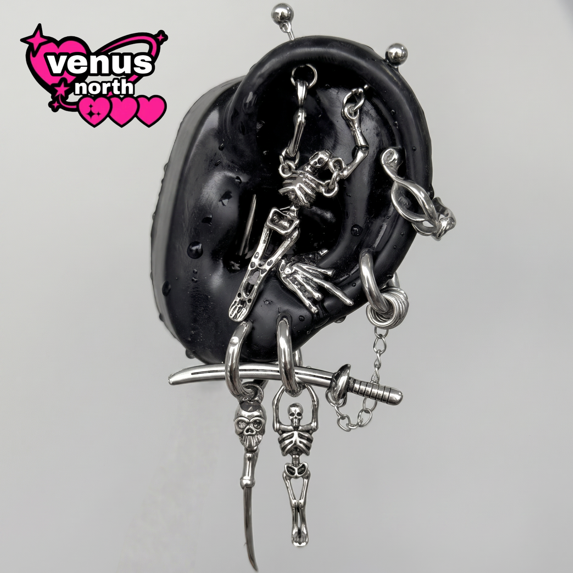 Skeleton, sword & bone ear stack