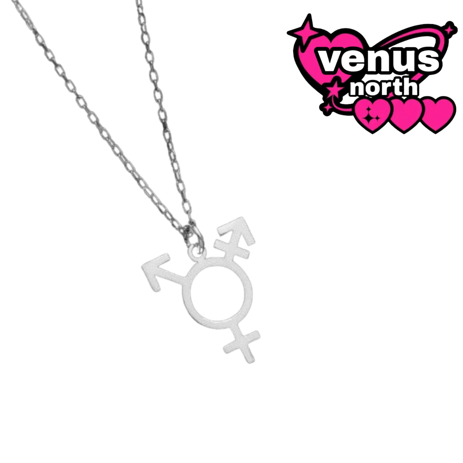 Genderfluid symbol pendant necklace