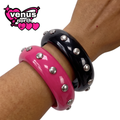 Pink & black studded bangles