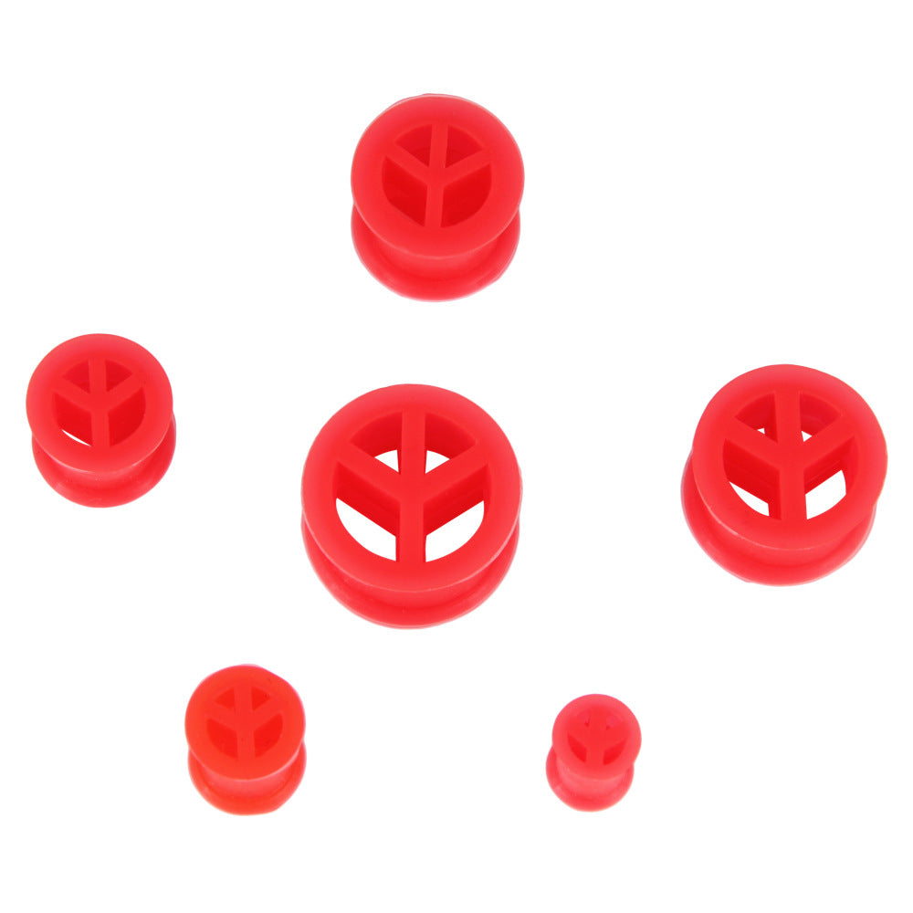 Peace sign silicone ear plug