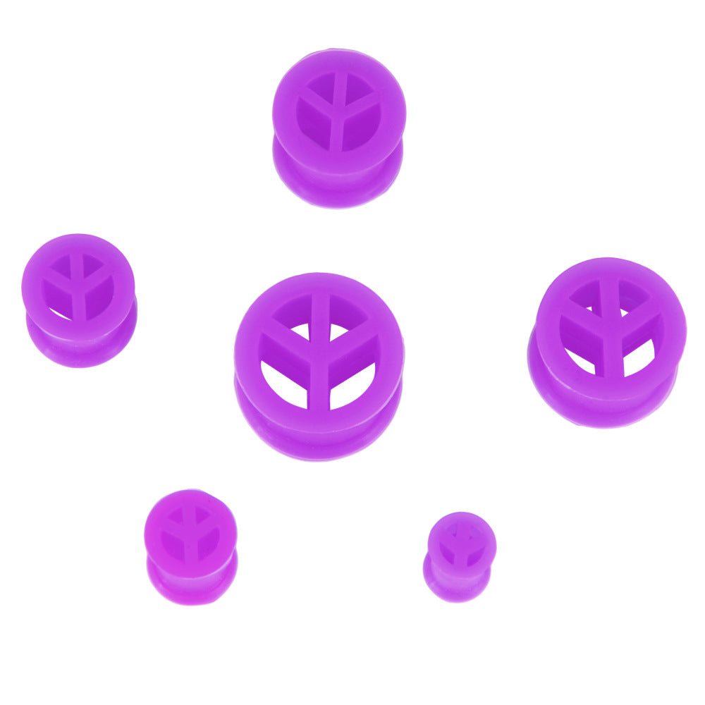 Peace sign silicone ear plug
