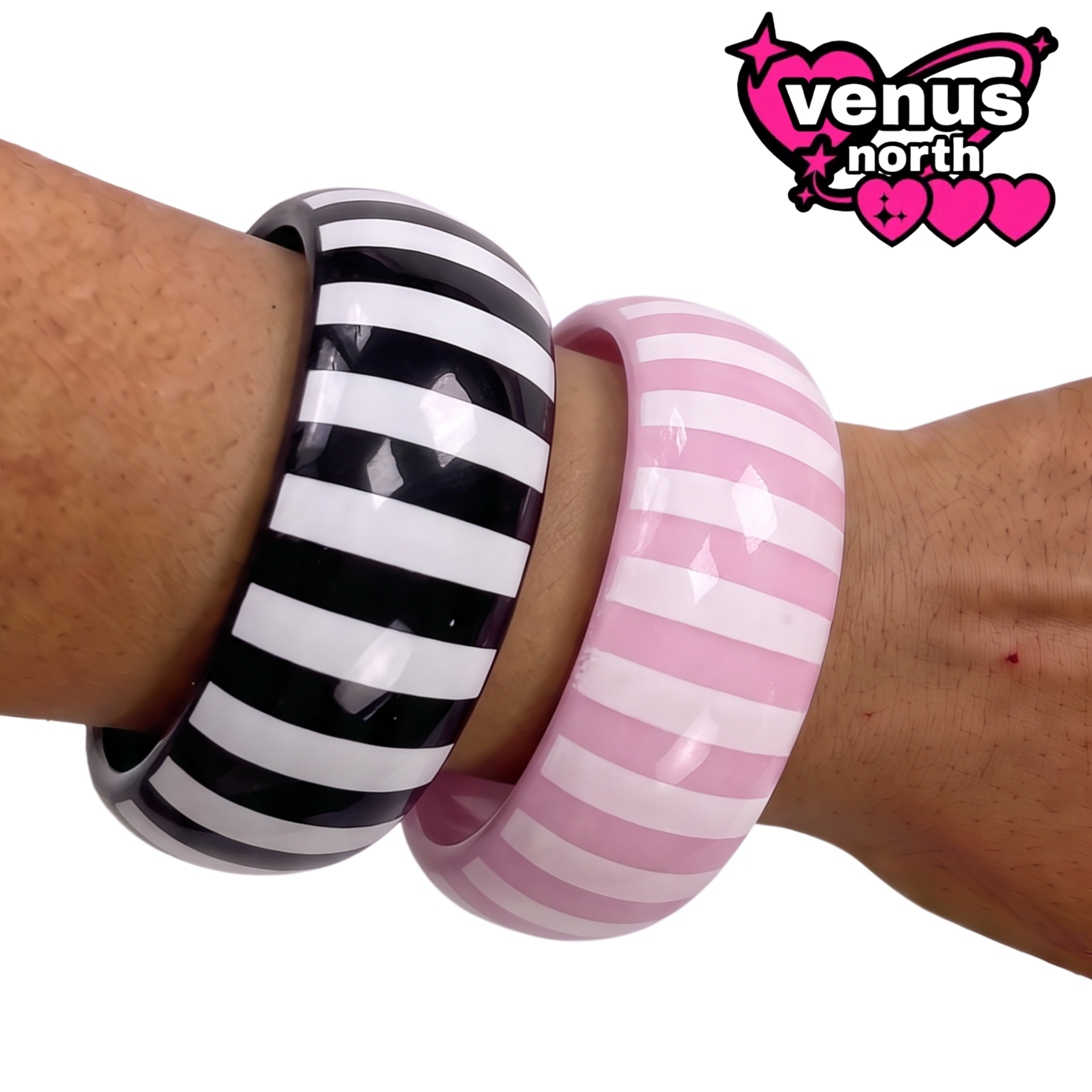 Striped bangle set