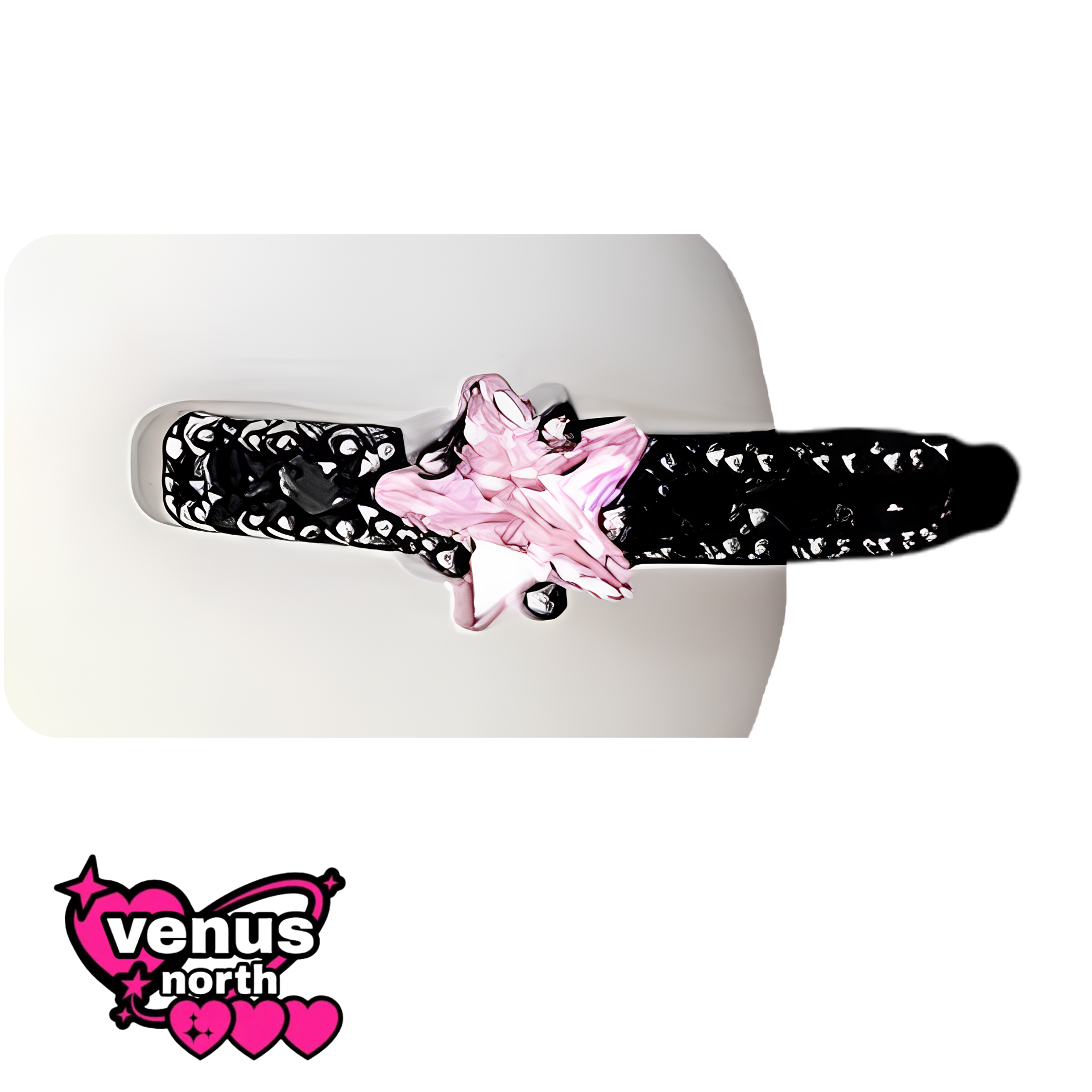 Black & pink CZ cartilage stud