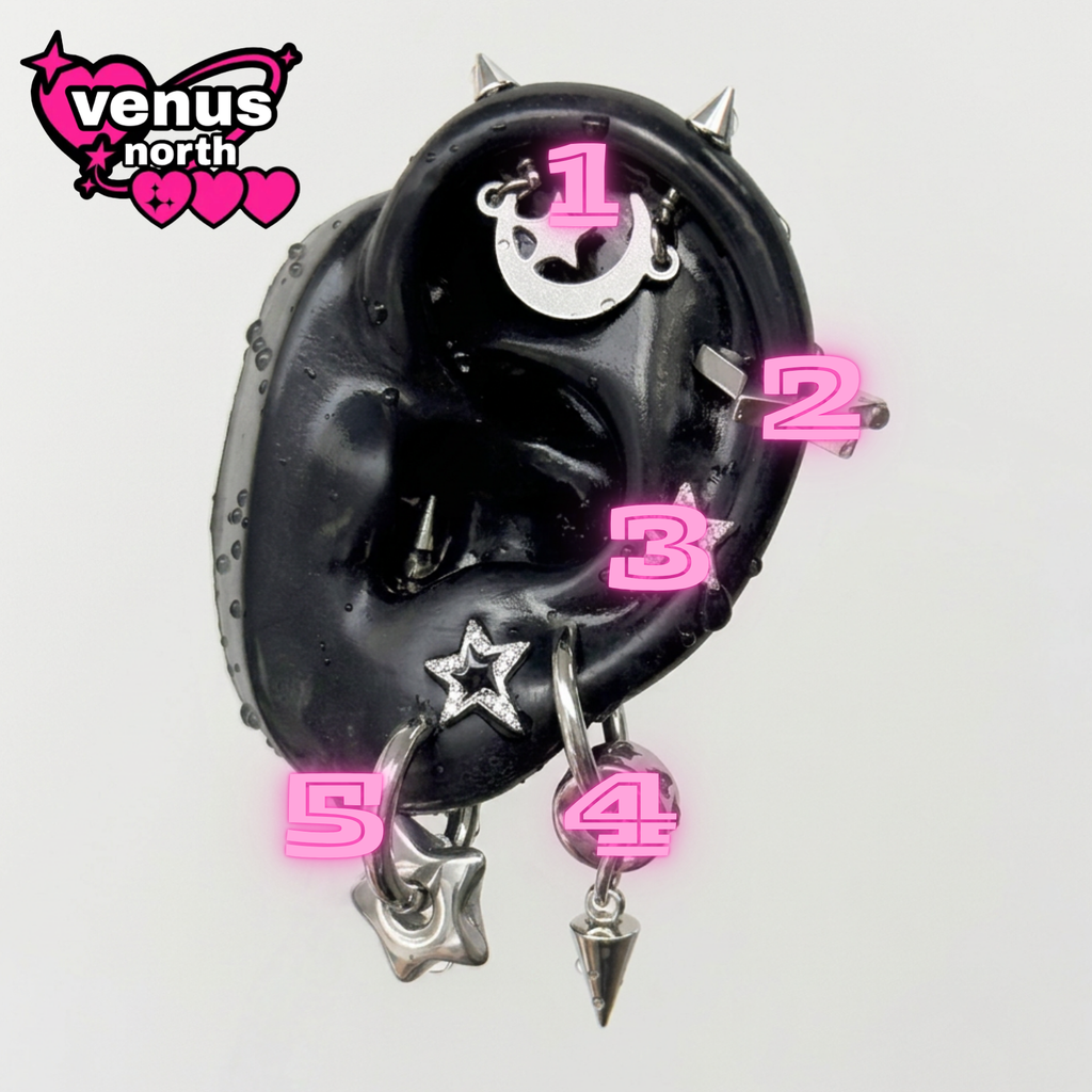 Star & moon ear set