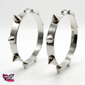Spiked wide hoop earrings