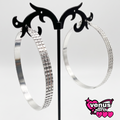 Textured wide hoop earrings