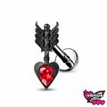 Arrow & heart labret stud
