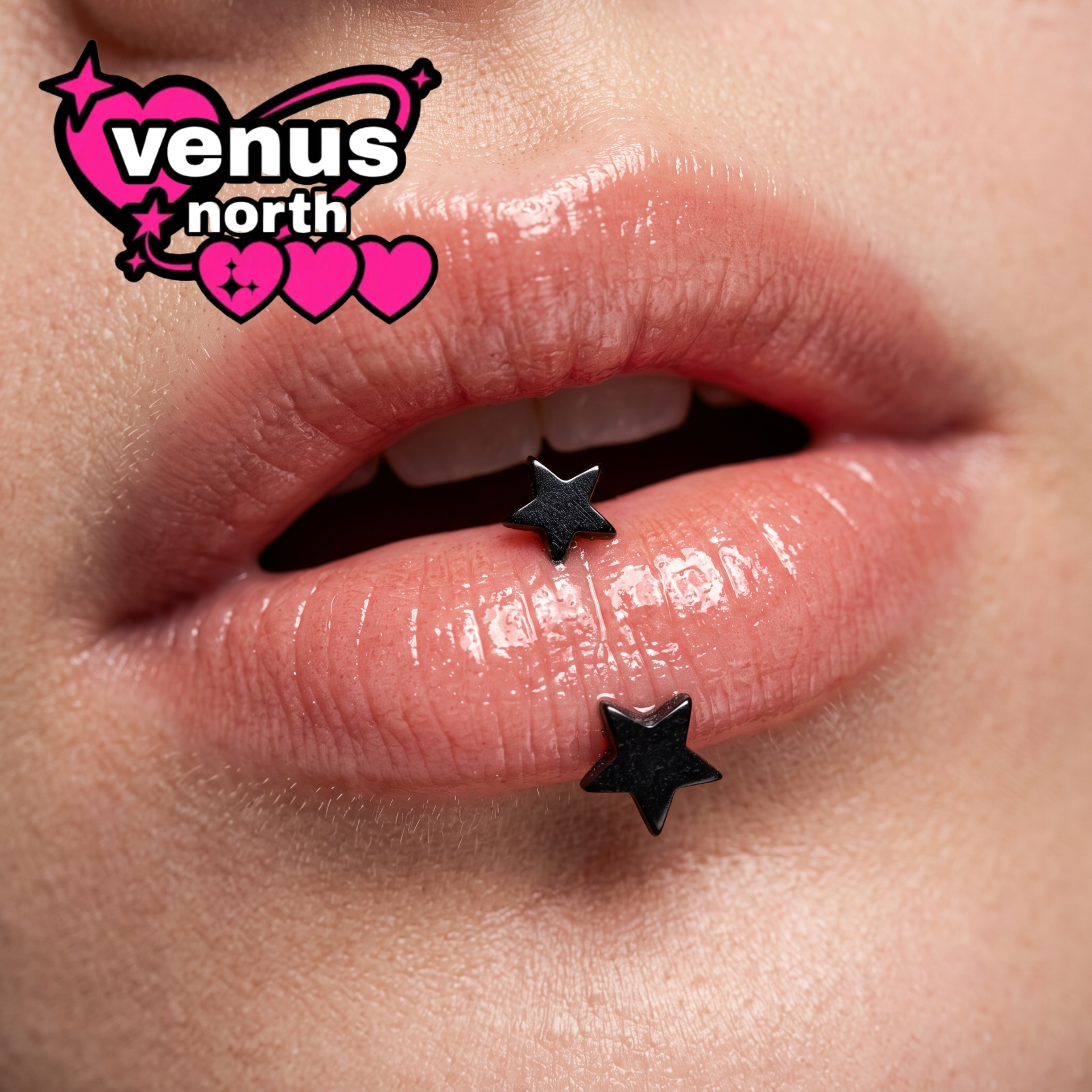 Star labret stud - set of 2