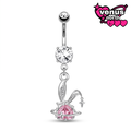 Bunny & star charm belly button piercing