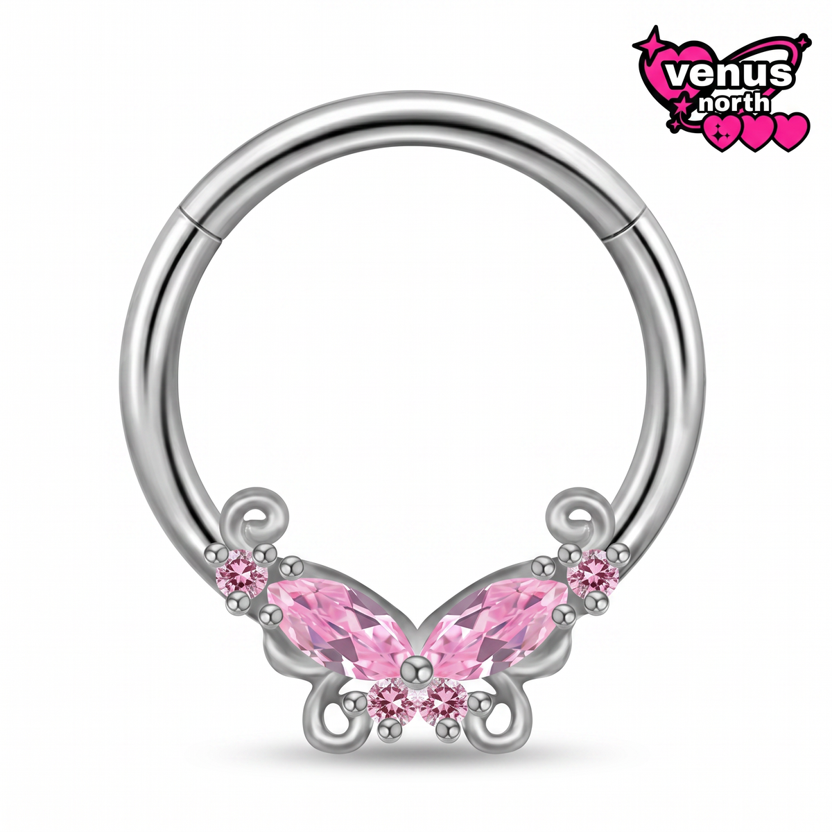 Butterfly charm segment ring