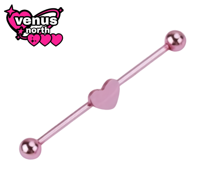 Heart & star industrial barbell - mix and match