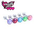 Opal fish scale tongue barbell