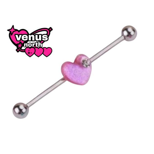 Heart & star industrial barbell - mix and match