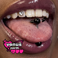 Spiked ball tongue barbell