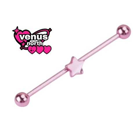 Heart & star industrial barbell - mix and match
