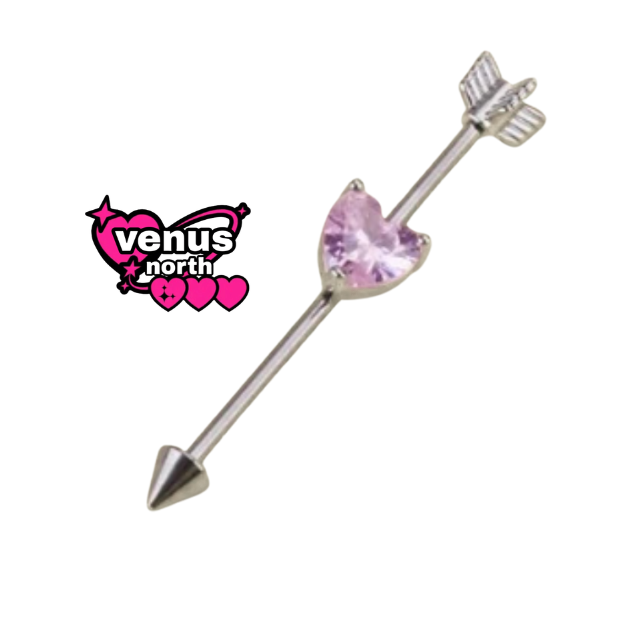 Heart & star industrial barbell - mix and match