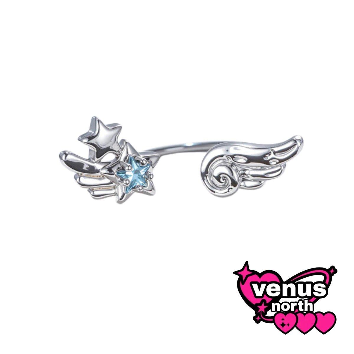 Star & wing climber earring