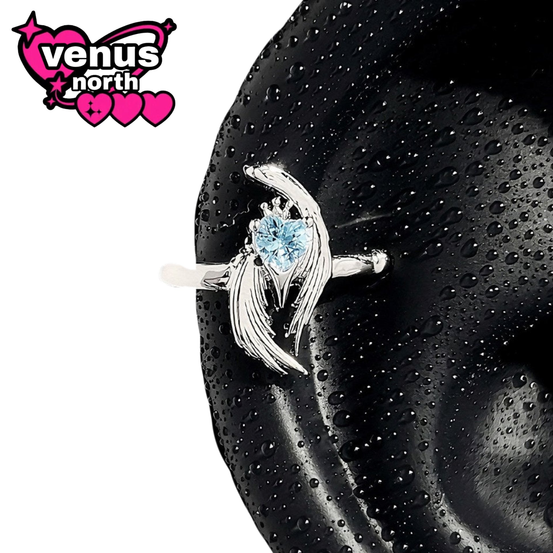 Angel wing heart climber earring - mix and match