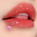 Heart crystal labret stud
