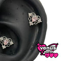 Niche design with a high-end feel, sweet and cool spicy girl style earrings for women, exquisite and versatile personalized ear bone studs, cow-shaped earrings, trendy earrings