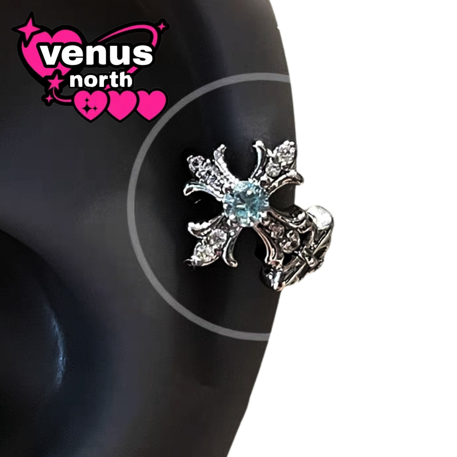 Cross cluster earring