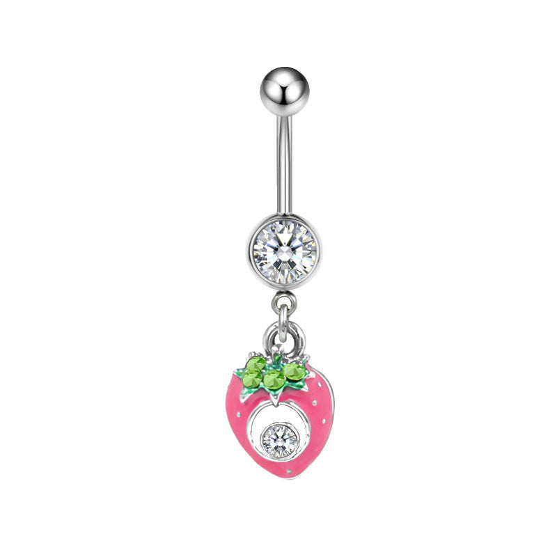 Nature charm navel piercing