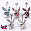 Bunny belly button piercing