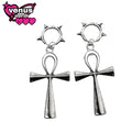 Cross-border foreign trade Egyptian Pharaoh cross pendant earrings stainless steel traditional Gothic jewelry for both men and women