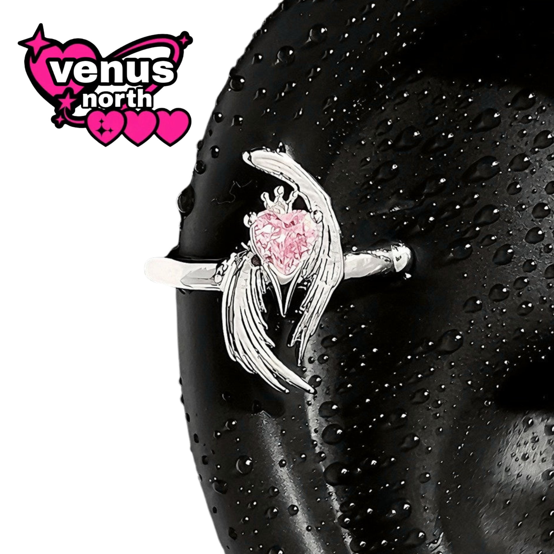 Angel wing heart climber earring - mix and match