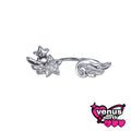 Star & wing climber earring