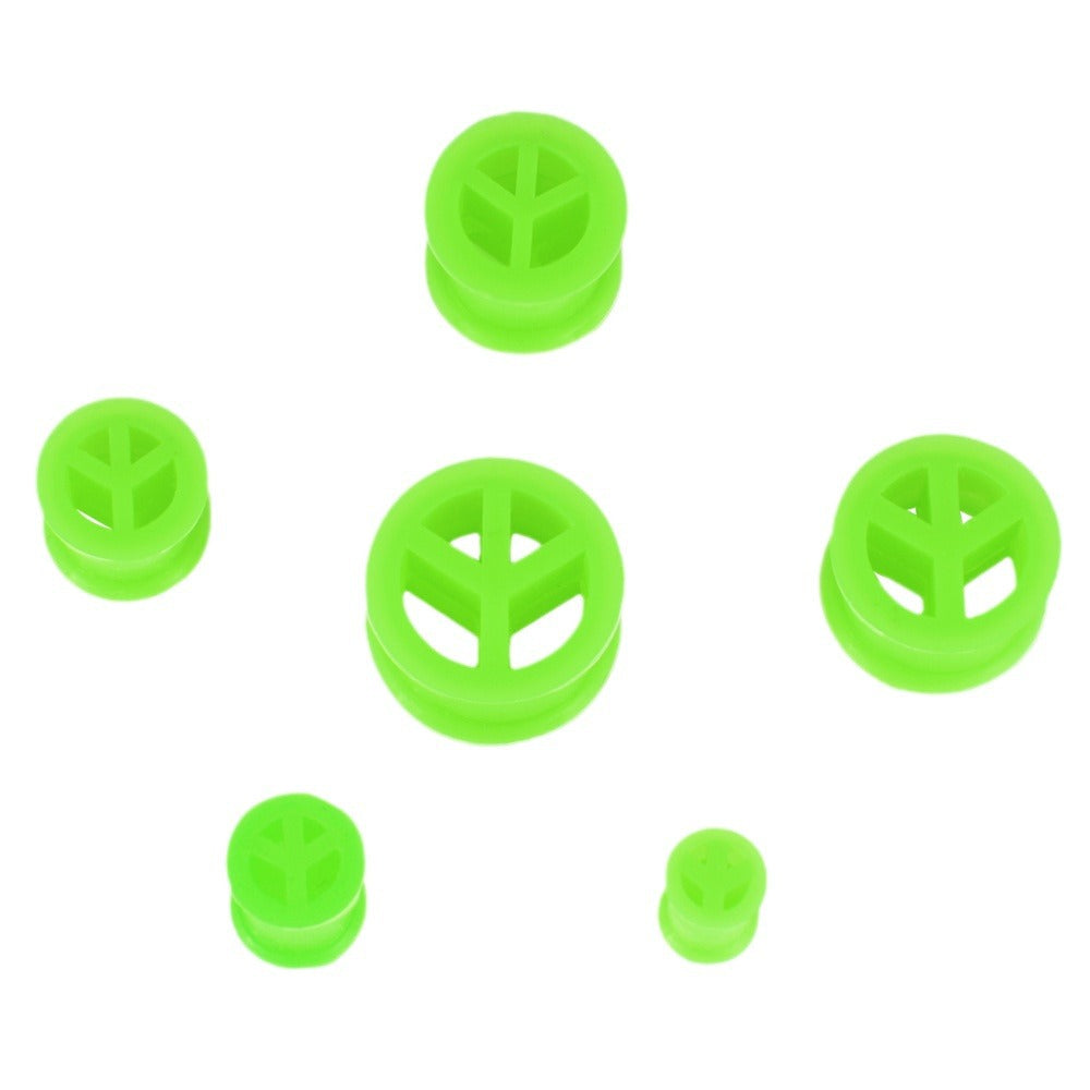 Peace sign silicone ear plug
