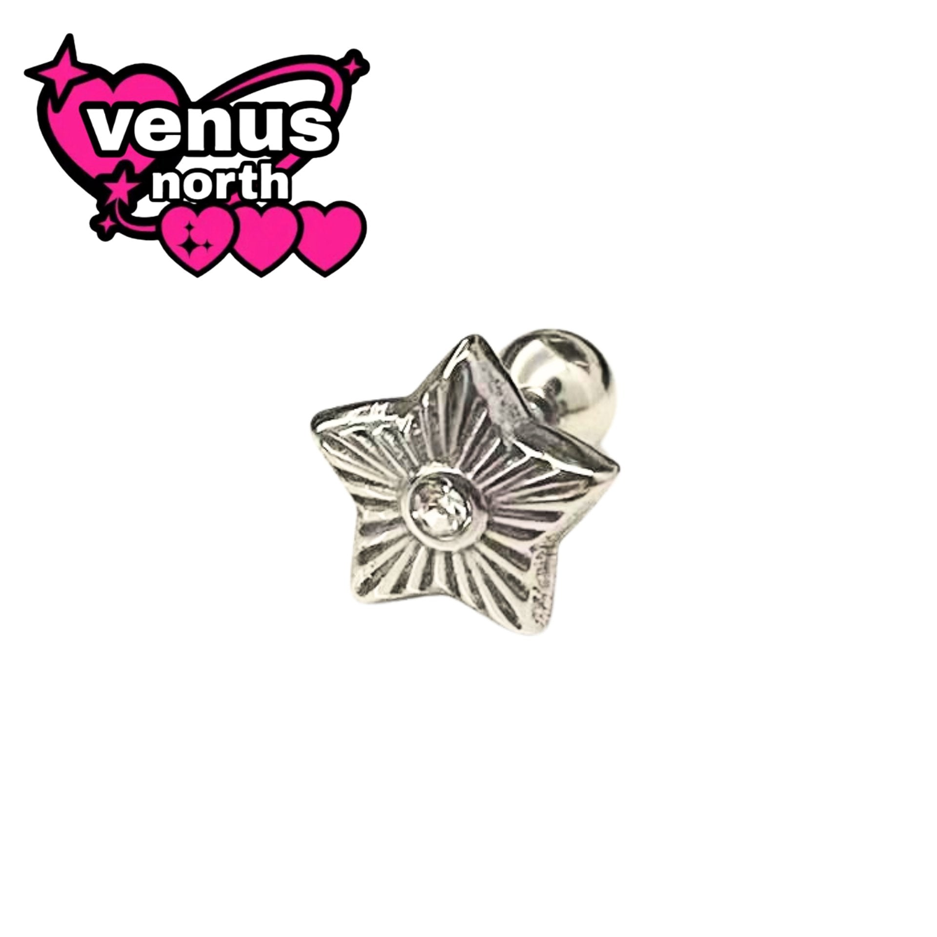 Vintage star stud earring