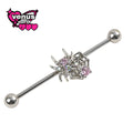 Spider & web industrial barbell - stainless steel