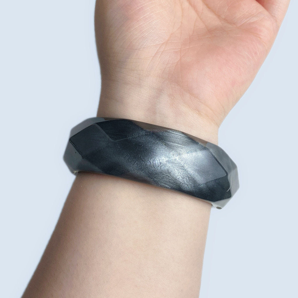 Chunky black bangle mix and match