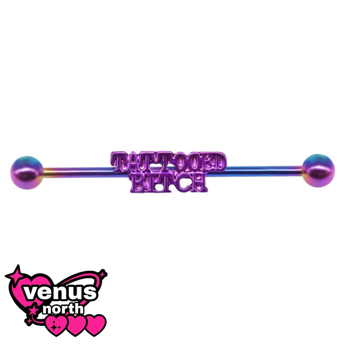 Cupcake & skull industrial barbell