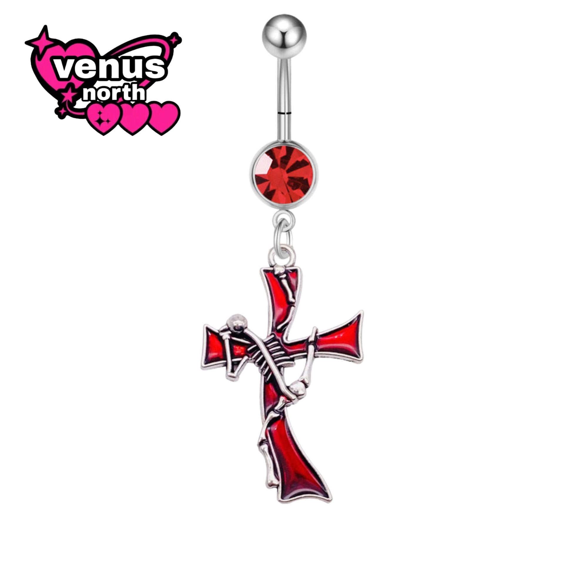 Gothic navel piercing