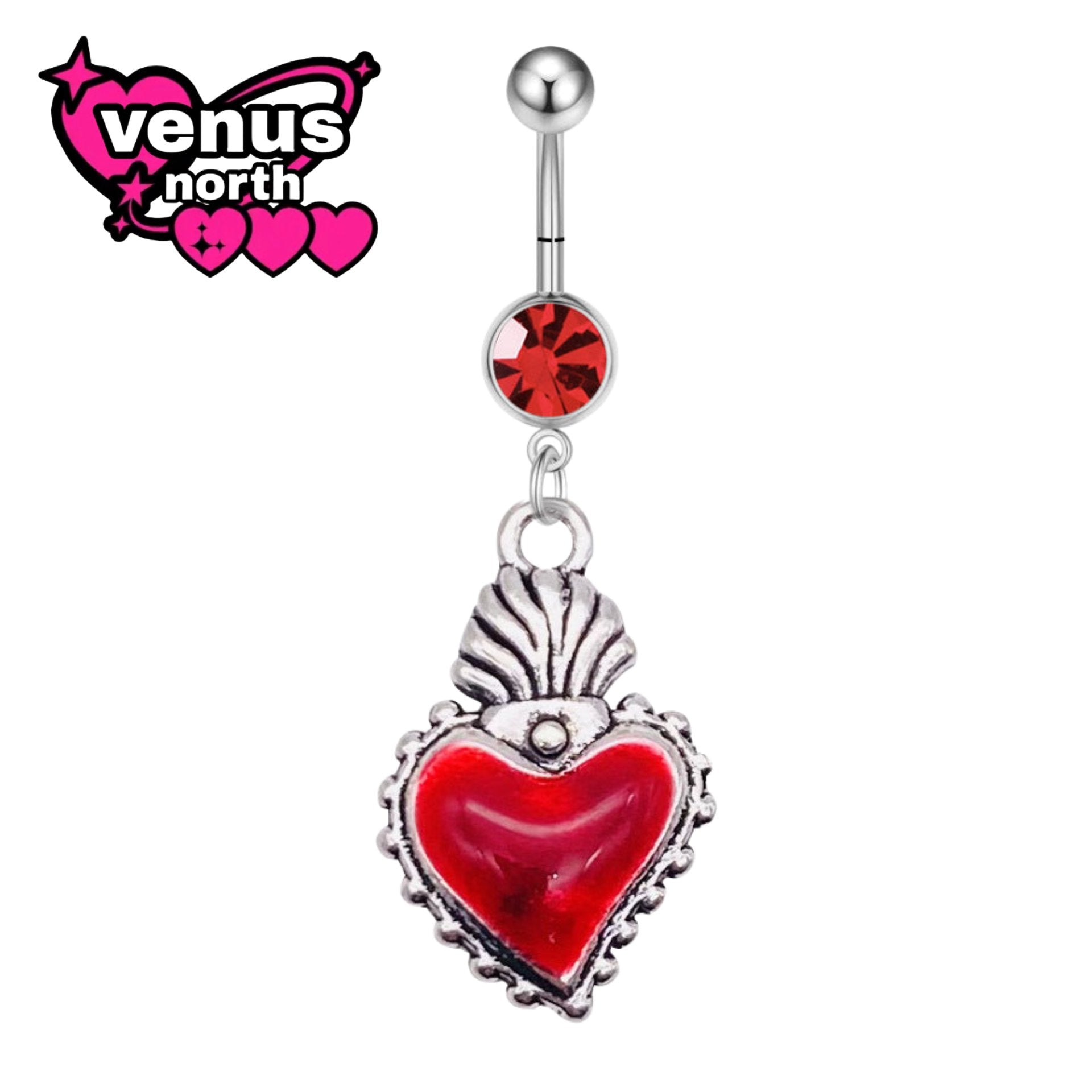 Gothic navel piercing