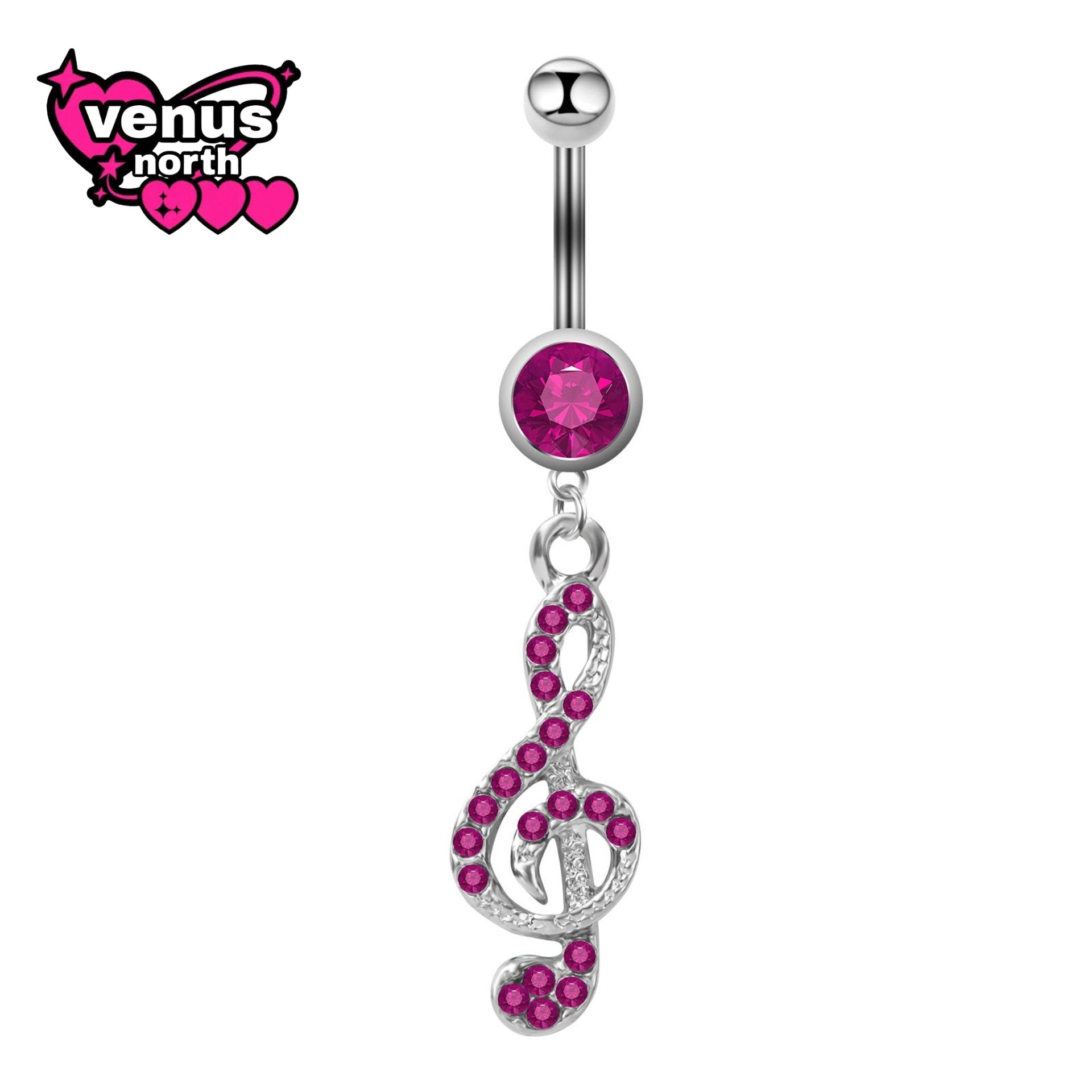 Music note & ankh belly button piercing - mix and match