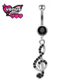 Music note & ankh belly button piercing - mix and match