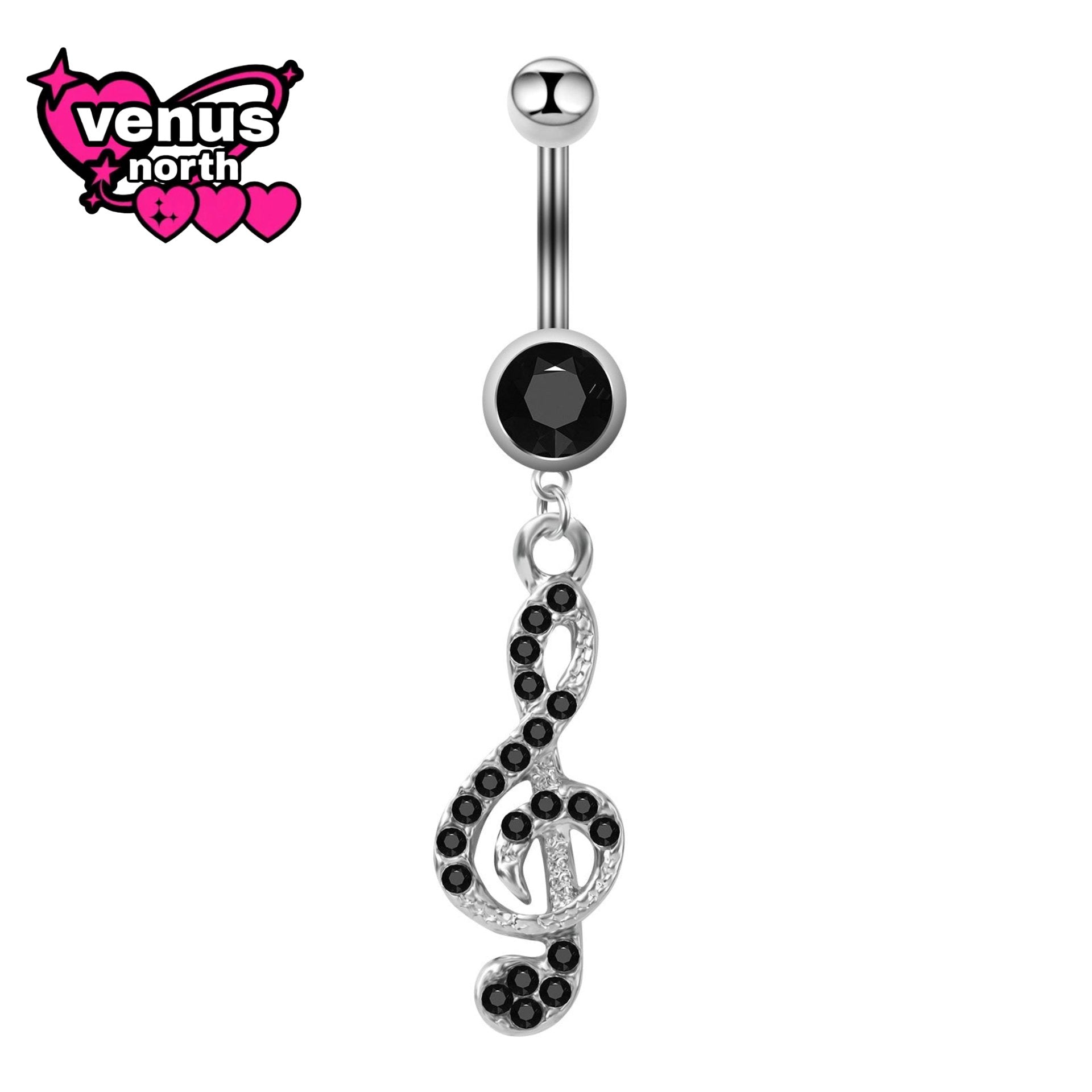 Music note & ankh belly button piercing - mix and match