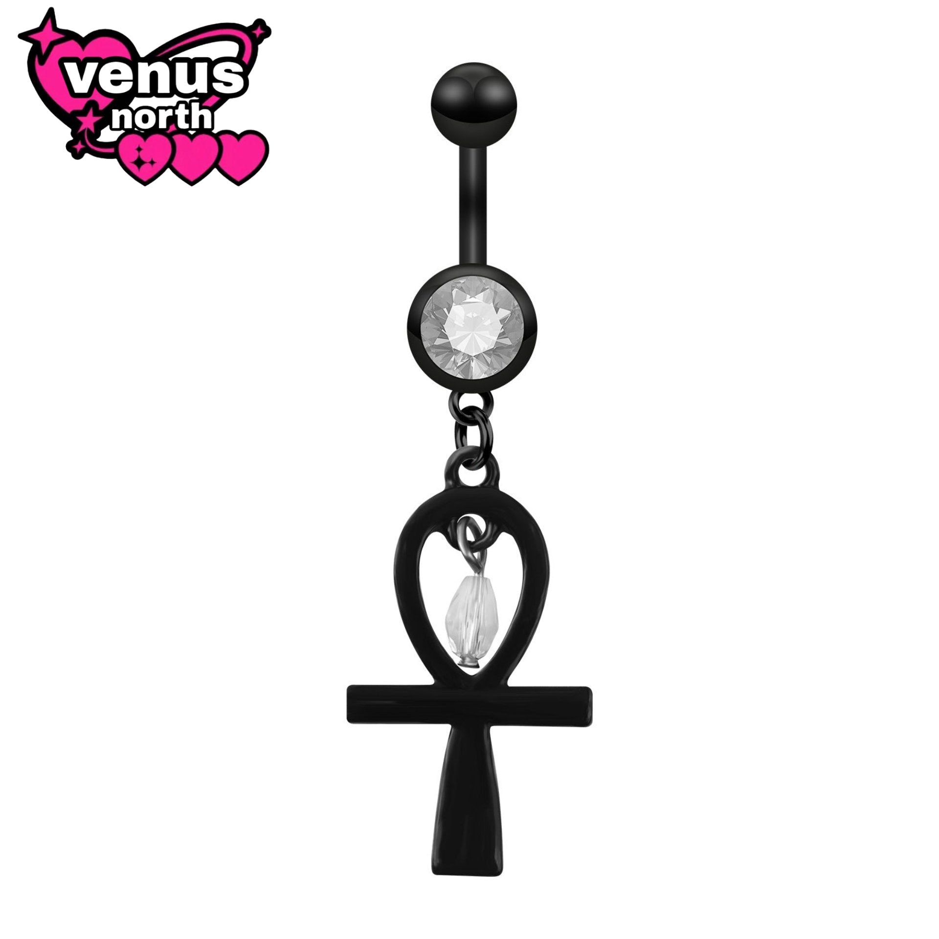 Music note & ankh belly button piercing - mix and match