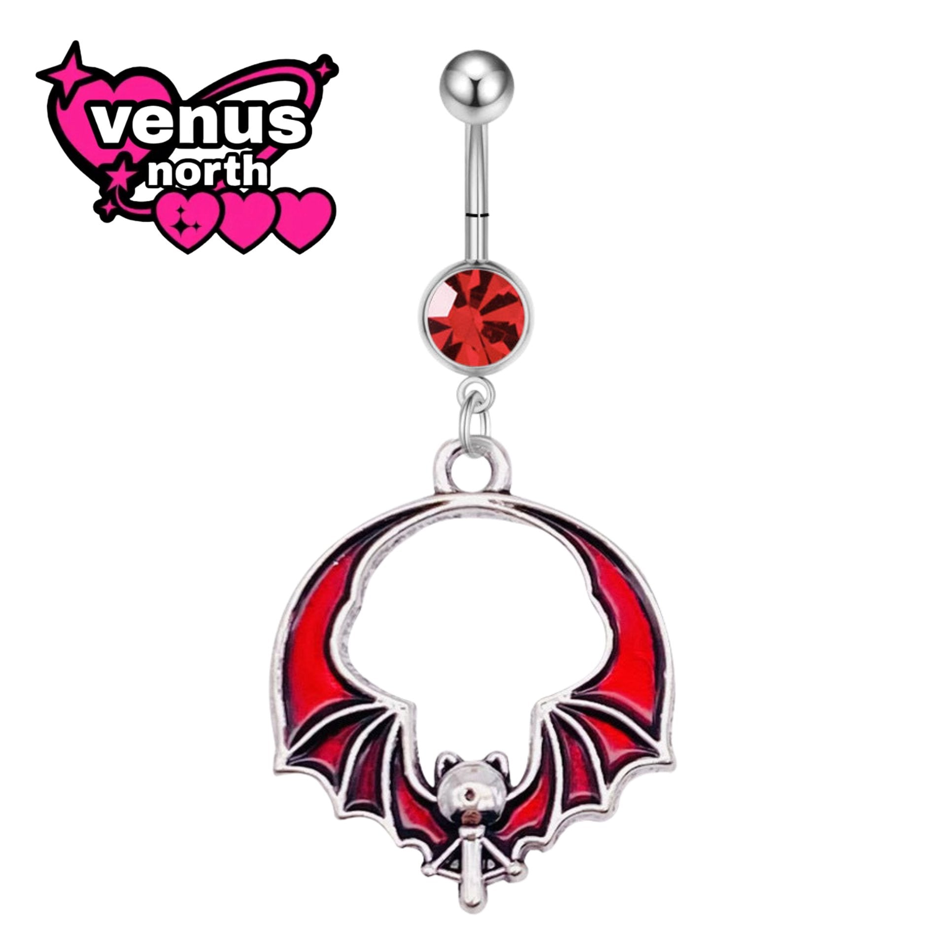Gothic navel piercing